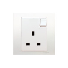1G 13A DP Switched Socket Small Dolly, WE